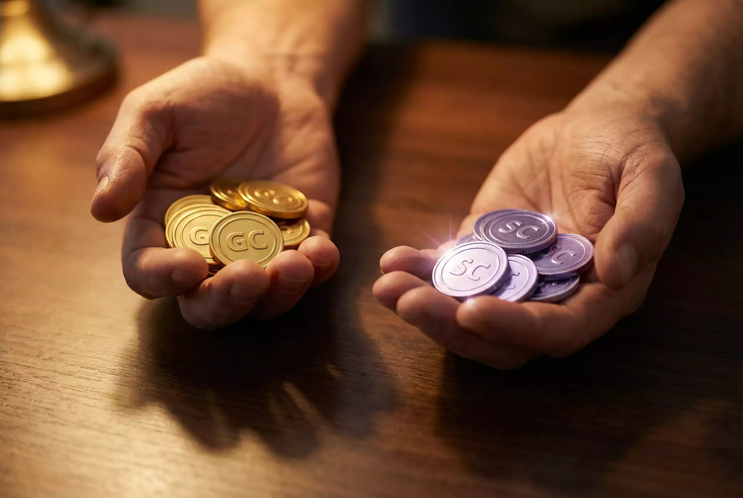 Sweeps Coins vs Gold Coins dual currency system at sweepstakes casinos